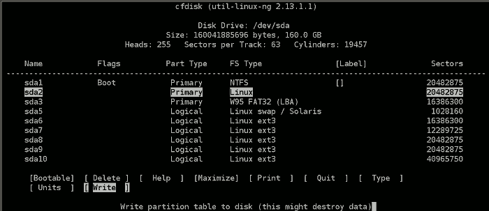 Write the result to disk